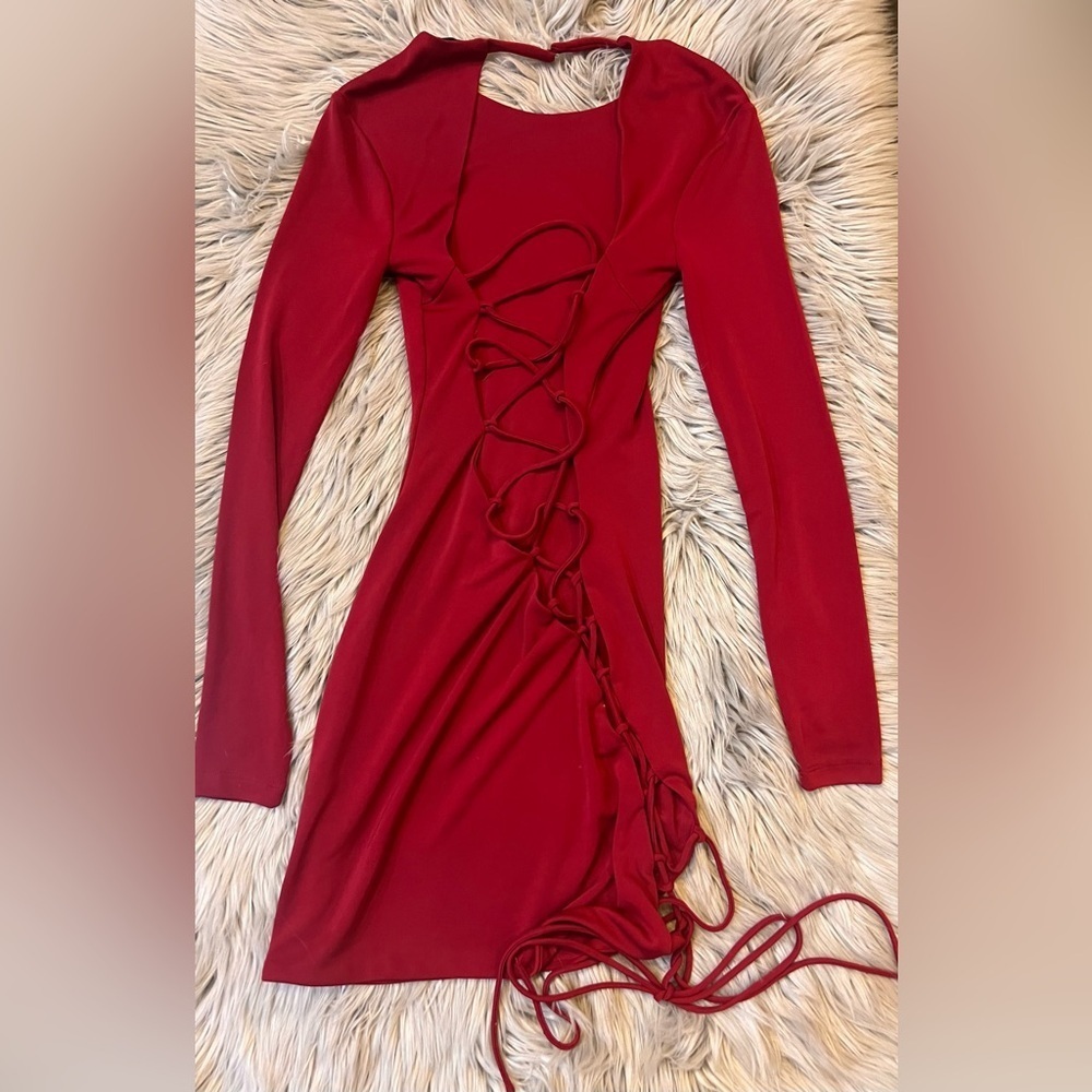 Like new Revolve Hours sexy lace up dress - Picture 5 of 8